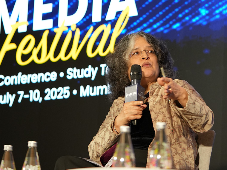 Vanita Kohli-Khandekar moderated a panel on print media's relevance in Mumbai.