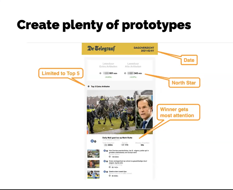 Empathy helped lead to the development of a newsletter that newsrooms receive daily to show how stories are performing, Yves Van Dooren, data science business partner newsrooms for Mediahuis Belgium, said.
