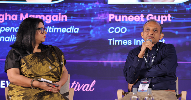 Puneet Gupt, COO of Times Internet, discussed capturing audience data.