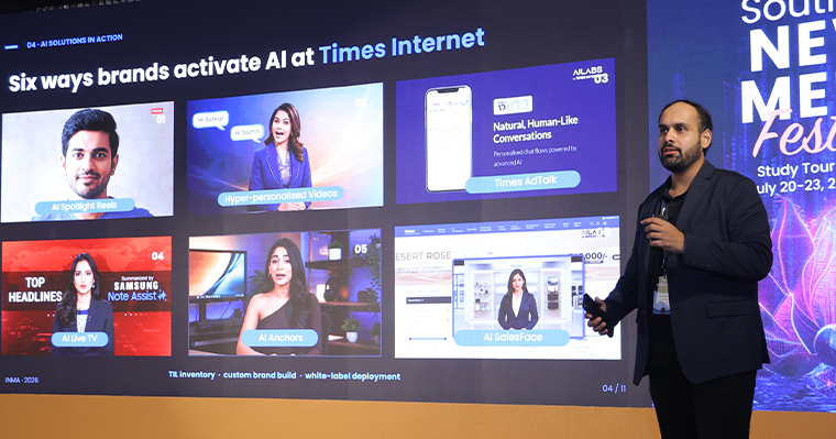 Siddhant Satsangi, head of growth and AI strategy at Times Internet, shared six live AI applications.