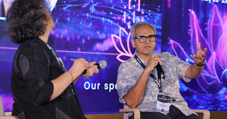 Vikatan Managing Director B. Srinivasan discussed social media, print revenue, and games.
