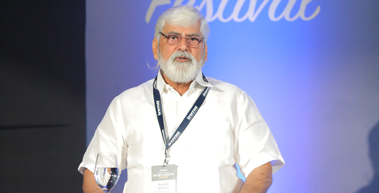 Rakesh Sharma, president of the Indian Newspaper Society, went through the historic highlights of India's media history.