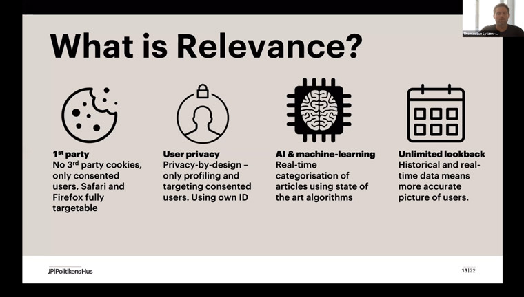 Ekstra Bladet's Relevance platform keeps the company in control of data, Thomas Lue Lytzen, the company's director of ad sales and technology, said.