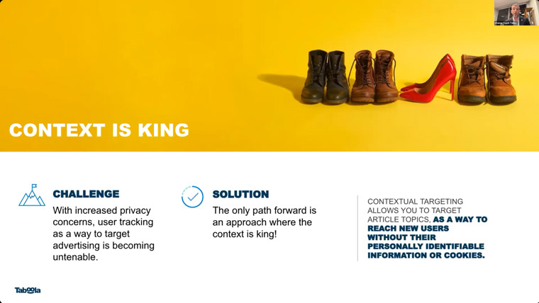 Contextual targeting is a way to target readers without their third-party cookie details.