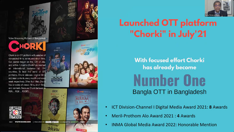 Prothom Alo launched its OTT platform, Chorki, in July 2021.