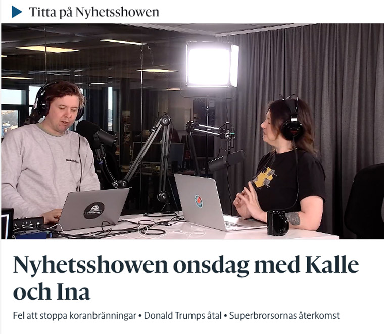 Gotesborgs-Posten's live Nyhetsshowen podcast keeps listeners tuned in for an average of 80+ minutes.