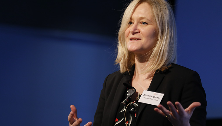 Charlotte Gordon, vice president for international consumer marketing at The New York Times, explained a strategy rooted in market feedback and a paywall that works because the company adjusts access and offers in response to audiences.