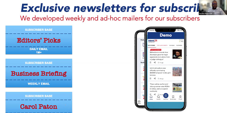 E-mail is a powerful tool to engage and retain readers for Media24's news platform News24, TinaShe Makwande, general manager of digital subscriptions and transactions, said.