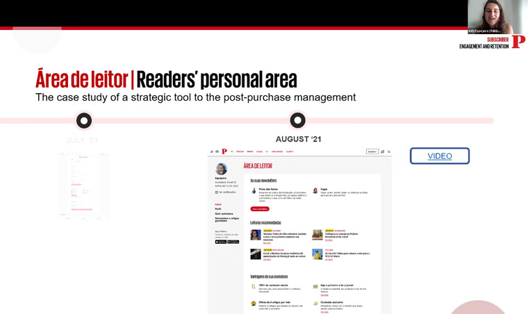 Público's reader profile platform is an investment in the company's future, Inês Espojeira, product manager for subscriber engagement and retention, said.