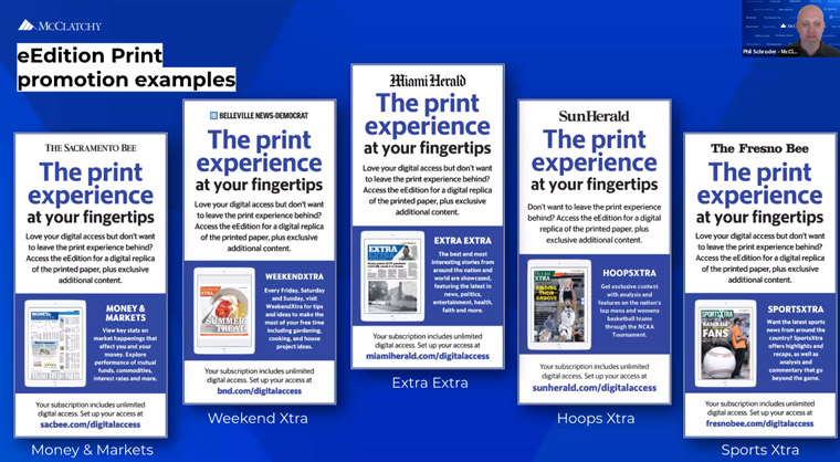 McClatchy's e-edition was key not only in acquisition but in subscription retention, Phil Schroder, head of retention and engagement, said.