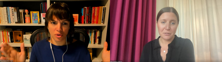 Agnes Stenbom, head of Schibsted’s IN/LAB, and Mónica Guzmán, senior fellow at Braver Angels, recommend asking audiences questions to help remove assumptions.