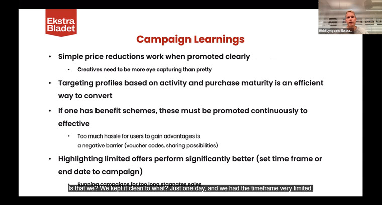 Continual experimentation is key to success, Ricki Lyngsøe, head of subscription marketing Ekstra Bladet, said.