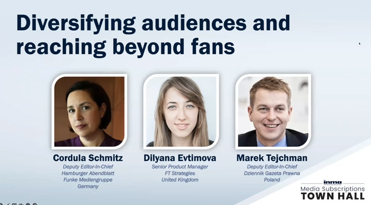 The three European media leaders spoke during this week's INMA Media Subscriptions Town Hall.