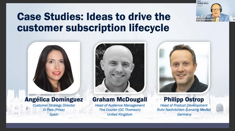 INMA Smart Data Initiative Lead Greg Piechota talked to the panel of news media executives about experimentation at their companies.