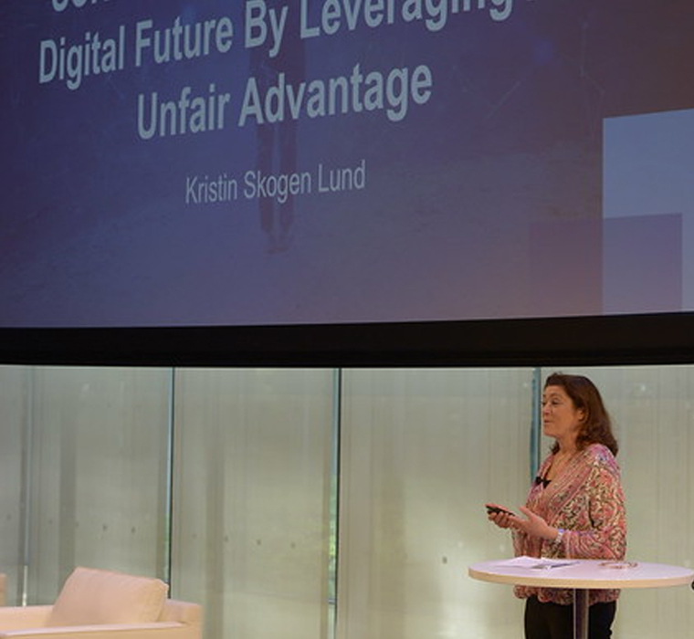 In her inspiring keynote speech, Schibsted CEO Kristin Skogen Lund encouraged media companies to be bold and take risks in order to survive and thrive in this stormy news media climate.