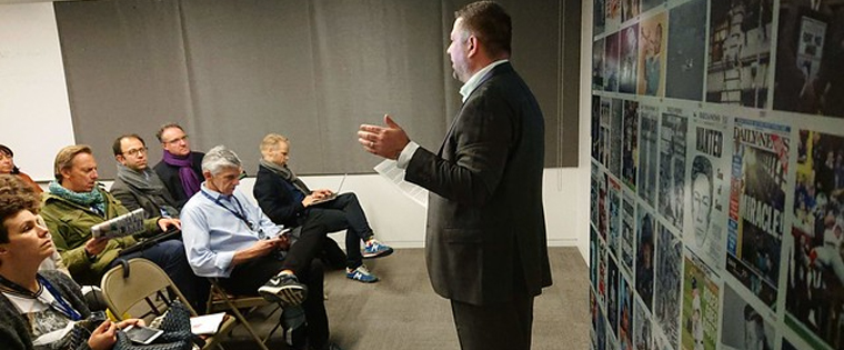 Grant Whitmore told participants that Optimera helps publishers create a better bottom line when it comes to ad revenue.