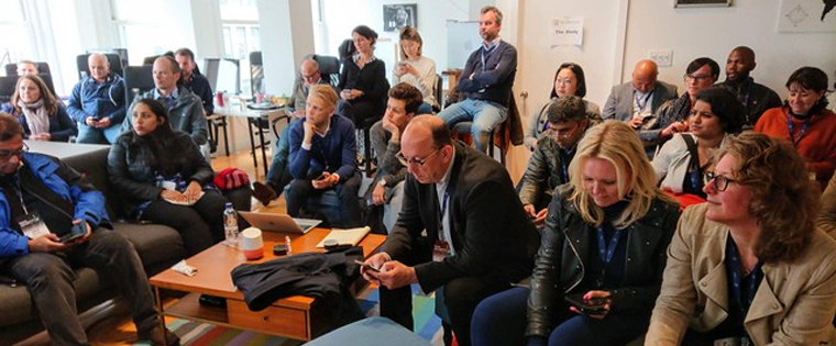 Study Tour participants heard about current and future potential in audio news monetisation at SpokenLayer.