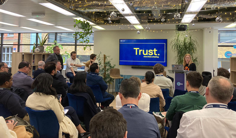 Trust came up frequently on the study tour, including during this stop at Newsworks.