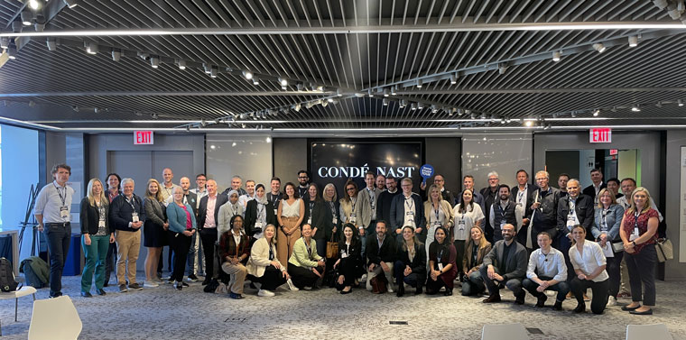 Study tour attendees at the offices of Condé Nast in Manhattan.