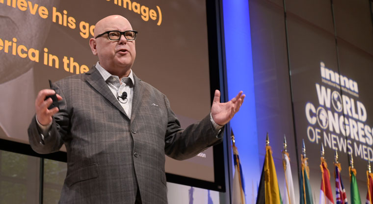 INMA CEO Earl J. Wilkinson kicked off the World Congress by exploring U.S. President Trump’s effect on news media and the macro-trends shaping the industry today.