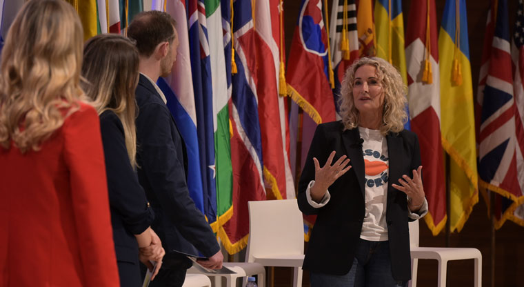 Sinead Boucher, owner and publisher of Stuff in New Zealand, was amongst the panelists discussing how to empower the next generation of talent.
