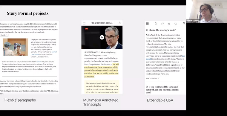 The Wall Street Journal newsroom innovation team created new story formats.