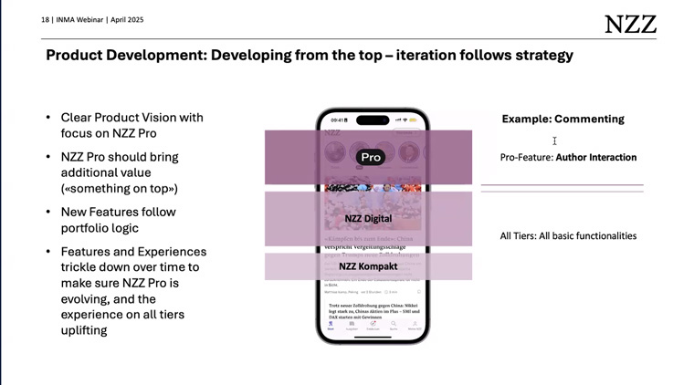 NZZ took a top-down approach to developing the app.