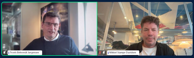 Troels Behrendt Jørgensen and Mikkel Stampe Davidsen walked INMA members through their company’s in-house data tool .