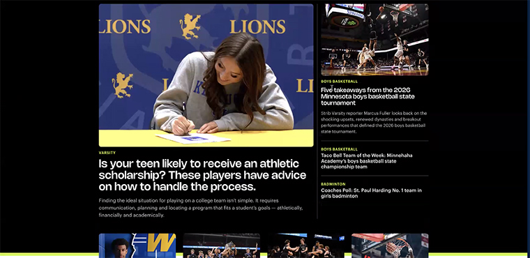 A dedicated sports brand offering livestreaming, video-first storytelling, and a full newsroom staff to cover it has driven revenue.