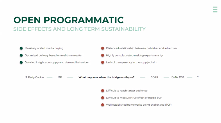 Programmatic has its advantages as well as its downsides.