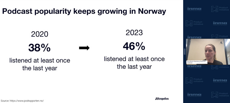 Podcasts are driving the popularity of other audio formats. During this week's Webinar, Lena Beate Hamborg Pedersen explained how Schibsted is leveraging text-to-speech technology.