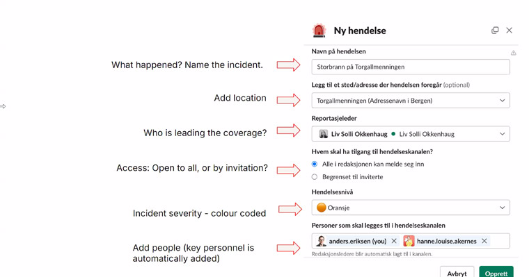 The breaking news bot allows journalists to enter information about an incident into a Slack-based programme, identify its severity, and alert key personnel.