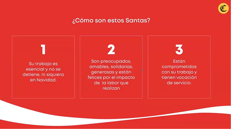 Santa was characterised based on these three criteria.
