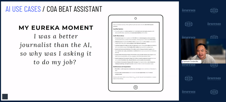 One of Jaemark Tordecilla's earliest realisations was that he was a much better journalist than AI.