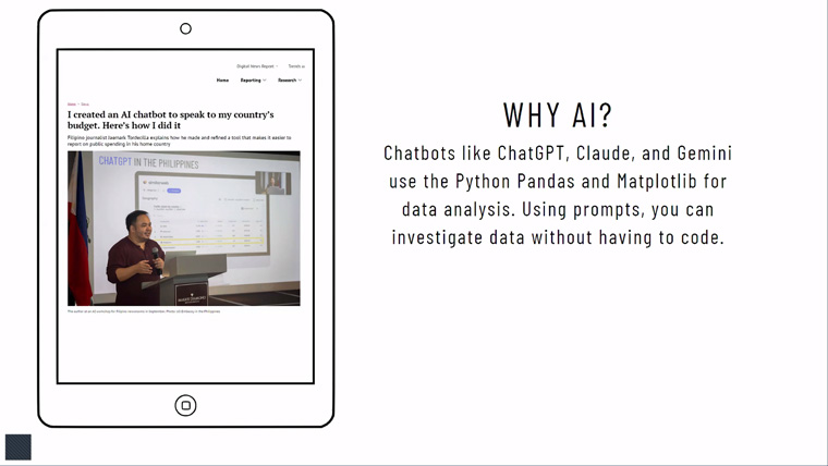 Chatbots can provide assistance for sifting through data.