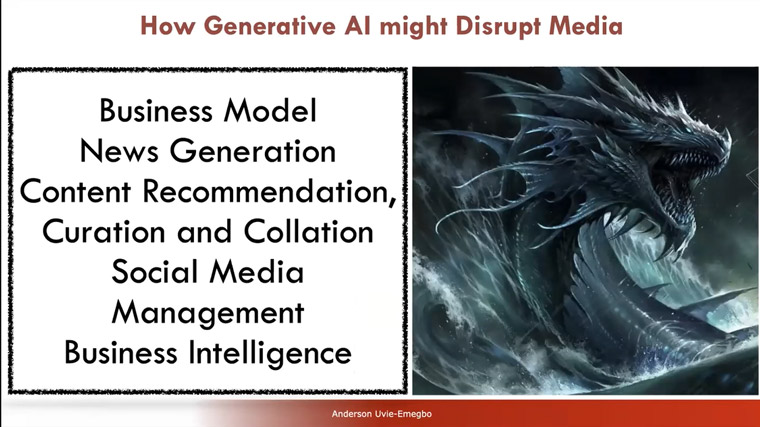 Generative AI has the potential to disrupt everything for news media organisations.