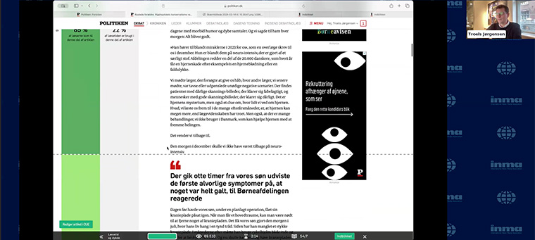 Politiken Digital Director Troels Jørgensen shares his newsroom's data dashboard.