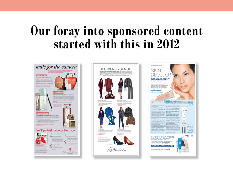 The Kit began working in sponsored content in 2012 and has evolved since then.