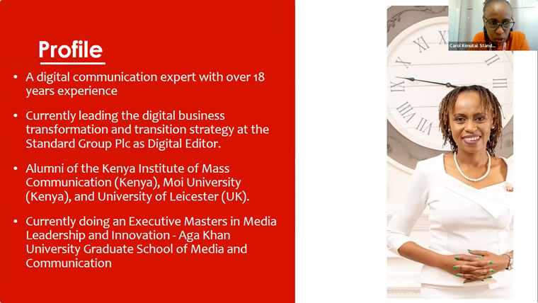 Carol Kimutai of The Standard Group shared the transformation and lessons learned by her team.