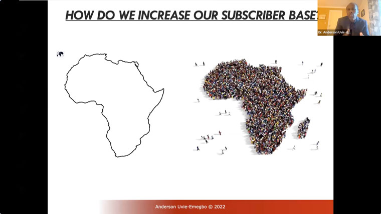 Dr. Anderson Uvie-Emegbo posed the topic of how African publishers can increase reader revenue.
