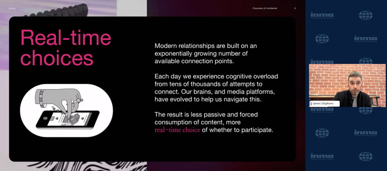 James Stephens, executive vice president of brand for global branding agency Monks, shared strategies for operating in a world of real-time choices.