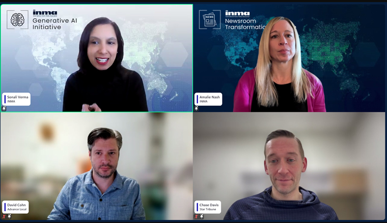 This week, INMA Initiative Leads Sonali Verma and Amalie Nash were joined by David Cohn (Advance Local) and Chase Davis (Star Tribune) to delve into what newsrooms can expect from generative AI in 2025.