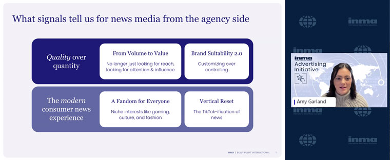 Current trends include the desire for value, not just volume, and the TikTok-ification of news.