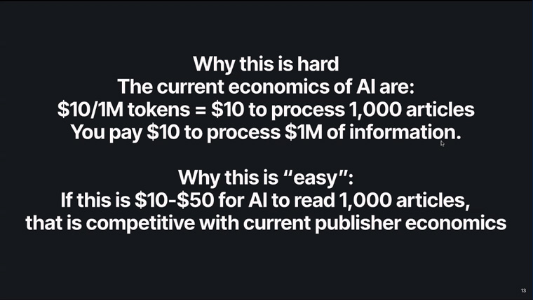 The economics align more closely with how publishers monetise human visits.