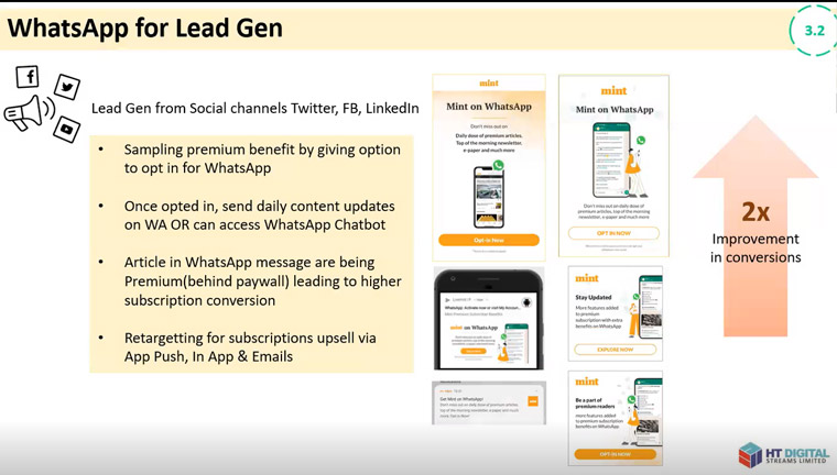 Using social channels, particularly WhatsApp, for lead generation has vastly improved outcomes for HT Digital.