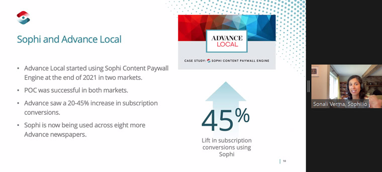 Advance Local began using Sophi at the end of 2021.