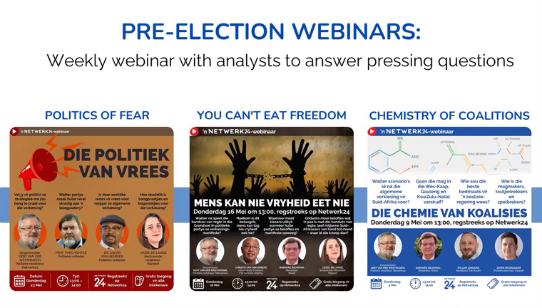 Pre-election Webinars and podcast episodes further delved into issues.