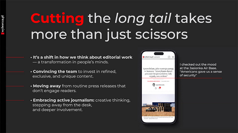 After identifying the changes needed in content, it was important to change the mindset of the editorial team.