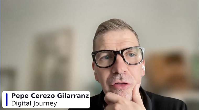 Pepe Cerezo Gilarranz, founder and director of Digital Journey, speaking at a recent INMA Webinar.