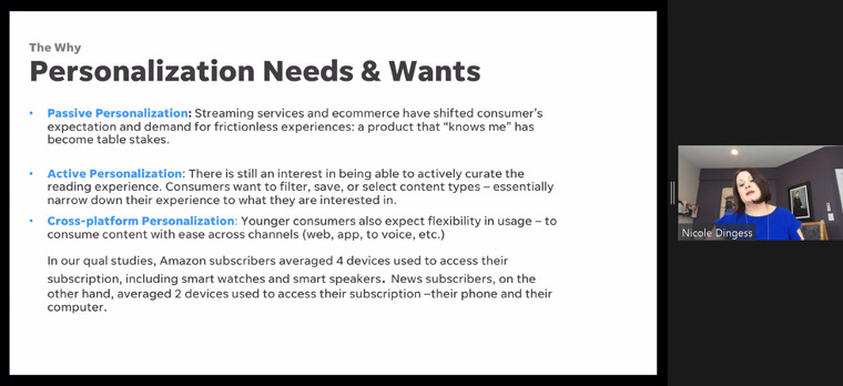 Understanding users' needs and wants is crucial to successful personalisation.